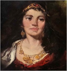 3. Portret młodej kobiety - Dickmeis Gerhard (Heinsberg 1918 - 1978 Jülich)