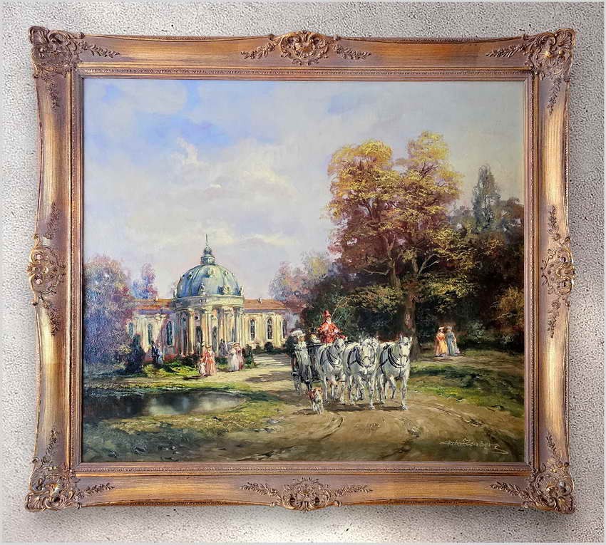 1. Malarstwo rokoko! Scena parkowa - Herbert Isenberg *1930