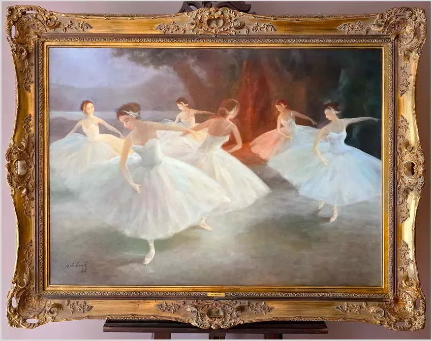 Dobra lokata! Baletnica jezioro łabędzie - Miloslava Vrbova (ur. 1909-1991) XXL!