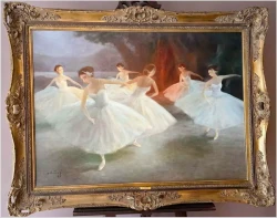 Dobra lokata! Baletnica jezioro łabędzie - Miloslava Vrbova (ur. 1909-1991) XXL!