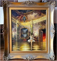 1. Duży obraz! Tańcząca baletnica - Heinz Ludwig Münnich (1921-1978)