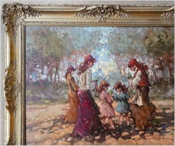 2. Scena parkowa z dziećmi - Tommaso Principe | Italien *1942