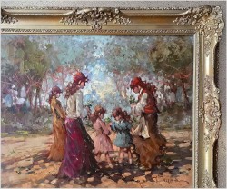 4. Scena parkowa z dziećmi - Tommaso Principe | Italien *1942