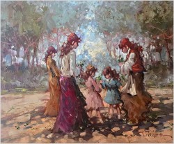 3. Scena parkowa z dziećmi - Tommaso Principe | Italien *1942