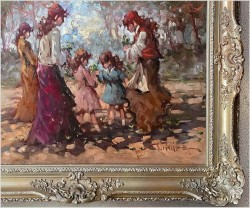 6. Scena parkowa z dziećmi - Tommaso Principe | Italien *1942