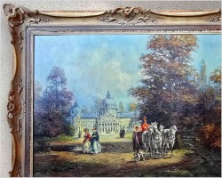 2. Malarstwo rokoko! Piękna scena parkowa - Herbert Isenberg *1930