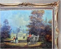 4. Malarstwo rokoko! Piękna scena parkowa - Herbert Isenberg *1930