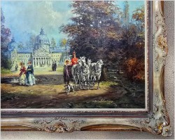 6. Malarstwo rokoko! Piękna scena parkowa - Herbert Isenberg *1930