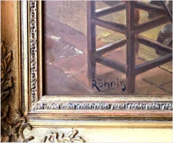 9. Malarstwo Rodzajowe! Scena we wnętrzu - Gra w kości | Röhnig (München XXw.)