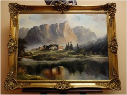 POLECAMY! REALISTYCZNY KRAJOBRAZ ALPEJSKI - J.E.LEMKE *1916r.