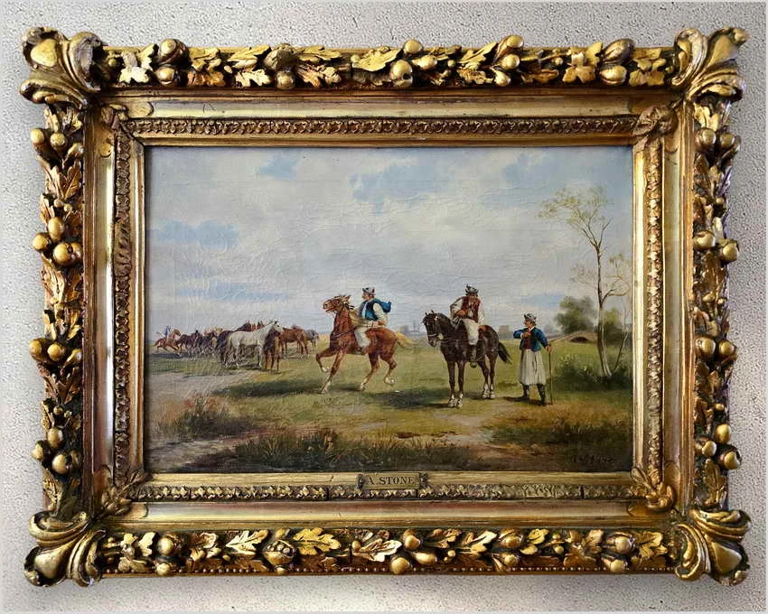 Węgierska puszta! Konie na pastwisku - Alfred Steinacker (1838–1914) Nr2