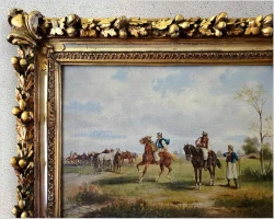 Węgierska puszta! Konie na pastwisku - Alfred Steinacker (1838–1914) Nr2