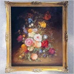 Duże barokowe malarstwo olejne! Oskar Robert Dogarth (Wien ur.1898-1961 ) 145cm x 120cm.