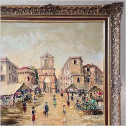 Malarstwo szpachlowe! Porta Capuana NEAPOL - Constantino PROIETTO (1910-1979)