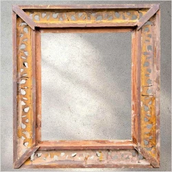 Polecamy! Stara złocona ażurowa rama do obrazu o wymiarach (60cm x 50cm) XIXw. 