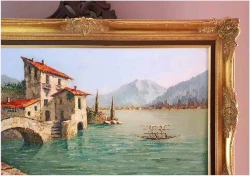 Tech. szpachlowa! Lago di Como Nesso - Constantino PROIETTO (1910-1979)