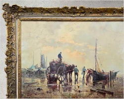 Obraz olejny - Rozładunek krabów | Carol spree  *1907