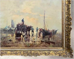 Obraz olejny - Rozładunek krabów | Carol spree  *1907