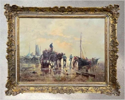 Obraz olejny - Rozładunek krabów | Carol spree  *1907