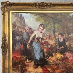 Kwiaciarka na targu kwiatowym - Gerhard Dickmeis (1918–1978)