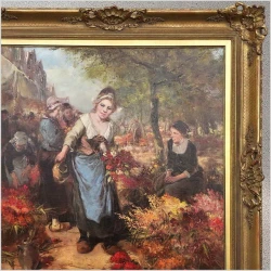 Kwiaciarka na targu kwiatowym - Gerhard Dickmeis (1918–1978)