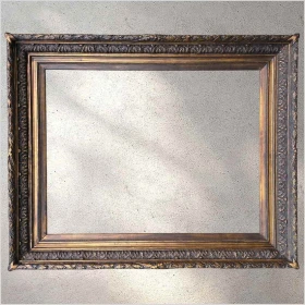 Wspaniała XIX-wieczna RAMA ZŁOCONA do obrazu (94cm x 74cm) • Liść Akantu • Piękna!