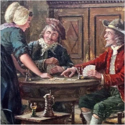 Dobre malarstwo • Chwila wytchnienia przy kartach • Hein Van Doren (1930r Düsseldorf)