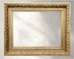 Masywna rama złocona XIX w. pod obraz 95x68 cm • Gęsty ornament • Piękna