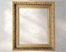 Masywna rama złocona XIX w. pod obraz 95x68 cm • Gęsty ornament • Piękna