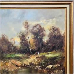 Urzekający Pejzaż z Leśnym Potokiem – Ingfried Paul Henze-Morro (1925-2013) ROZMIAR XXL!