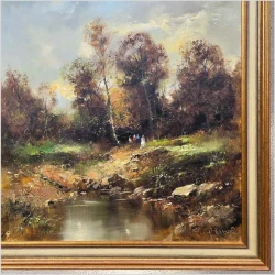 Urzekający Pejzaż z Leśnym Potokiem – Ingfried Paul Henze-Morro (1925-2013) ROZMIAR XXL!