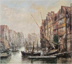 Widok na Długie Pobrzeże w Gdańsku | Christian Stemmeler *1928