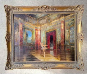 Pałacowy obraz! Tańcząca baletnica - Heinz Ludwig Münnich (1921-1978)