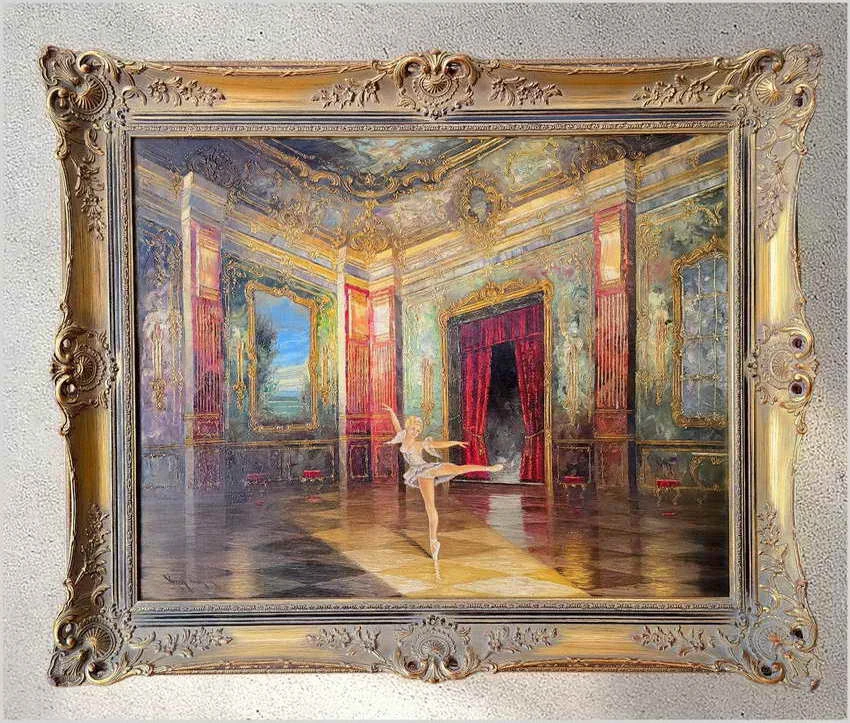 Pałacowy obraz! Tańcząca baletnica - Heinz Ludwig Münnich (1921-1978)