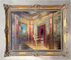 Pałacowy obraz! Tańcząca baletnica - Heinz Ludwig Münnich (1921-1978)