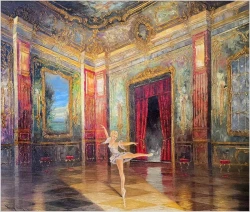 Pałacowy obraz! Tańcząca baletnica - Heinz Ludwig Münnich (1921-1978)