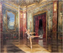 Pałacowy obraz! Tańcząca baletnica - Heinz Ludwig Münnich (1921-1978)