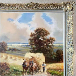 Wyjątkowa scena z końmi - Powrót ze żniw - Hans Nickel (1916–1987)