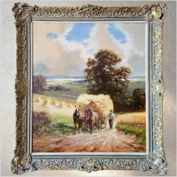 Wyjątkowa scena z końmi - Powrót ze żniw - Hans Nickel (1916–1987)