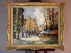 Technika Szpachlowa! Ulicami Paryża - Otmar Lederer (Munchen *1926)