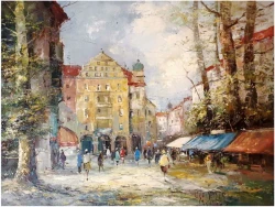 Technika Szpachlowa! Ulicami Paryża - Otmar Lederer (Munchen *1926)