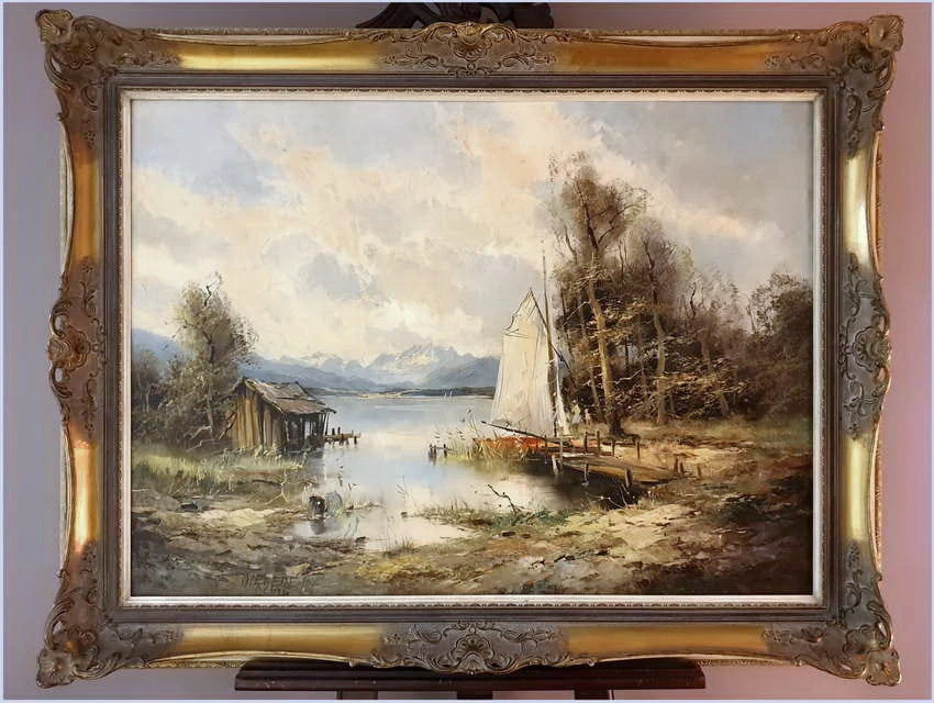 Arcydzieło! Piknik nad jeziorem Chiemsee - Otmar Lederer (Munchen *1926)