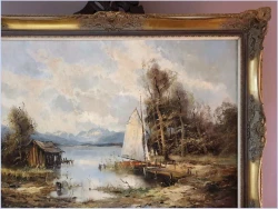 Arcydzieło! Piknik nad jeziorem Chiemsee - Otmar Lederer (Munchen *1926)
