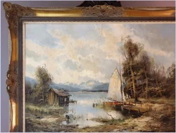Arcydzieło! Piknik nad jeziorem Chiemsee - Otmar Lederer (Munchen *1926)