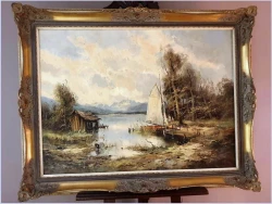 Arcydzieło! Piknik nad jeziorem Chiemsee - Otmar Lederer (Munchen *1926)