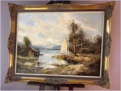 Arcydzieło! Piknik nad jeziorem Chiemsee - Otmar Lederer (Munchen *1926)