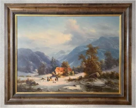 Okazja inwestycyjna! Zimowy Romantyczny Krajobraz - Ludwig Muninger (1929-1997) XXL!