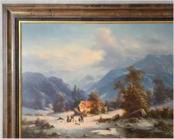 Okazja inwestycyjna! Zimowy Romantyczny Krajobraz - Ludwig Muninger (1929-1997) XXL!