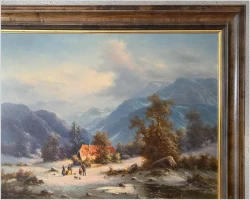 Okazja inwestycyjna! Zimowy Romantyczny Krajobraz - Ludwig Muninger (1929-1997) XXL!