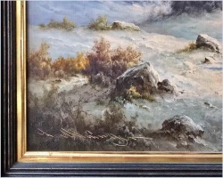 Okazja inwestycyjna! Zimowy Romantyczny Krajobraz - Ludwig Muninger (1929-1997) XXL!